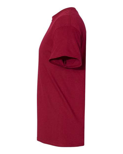 Gildan USA-Made Fine Jersey T-Shirt 5000 Garnet Custom Embroidered Business Logo