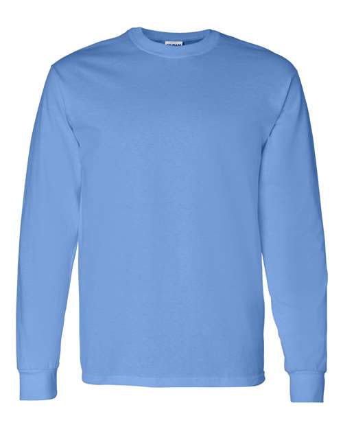 Gildan Heavy Cotton™ Long Sleeve T-Shirt 5400 Cardinal Red Custom Embroidered Business Logo