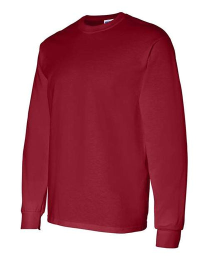 Gildan Heavy Cotton™ Long Sleeve T-Shirt 5400 Garnet Custom Embroidered Business Logo