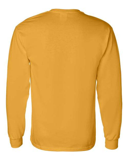 Gildan Heavy Cotton™ Long Sleeve T-Shirt 5400 Garnet Custom Embroidered Business Logo