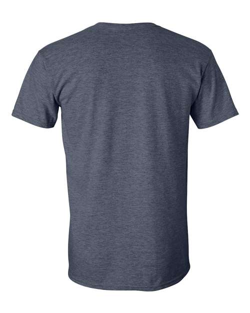 Gildan Softstyle® T-Shirt 64000 Heather Navy Custom Embroidered Business Logo