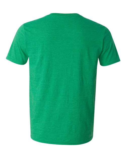 Gildan Softstyle® T-Shirt 64000 Heather Irish Green Custom Embroidered Business Logo