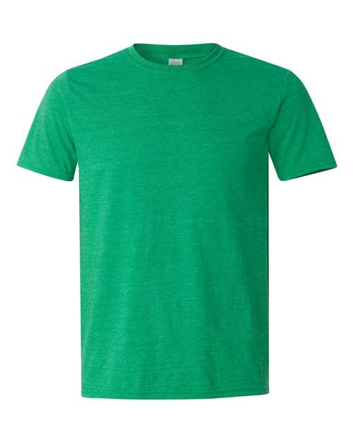 Gildan Softstyle® T-Shirt 64000 Heather Irish Green Custom Embroidered Business Logo