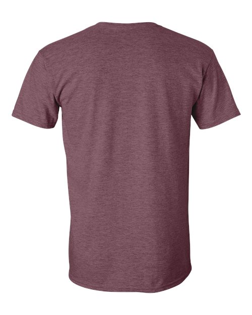 Gildan Softstyle® T-Shirt 64000 Heather Maroon Custom Embroidered Business Logo