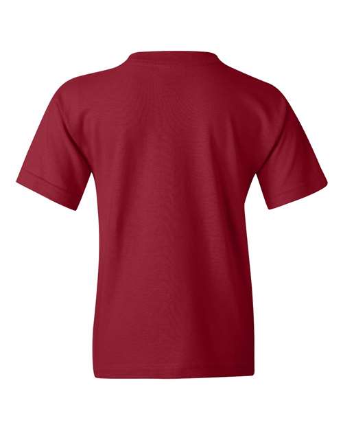 Gildan Heavy Cotton™ Youth T-Shirt 5000B Garnet Custom Embroidered Business Logo