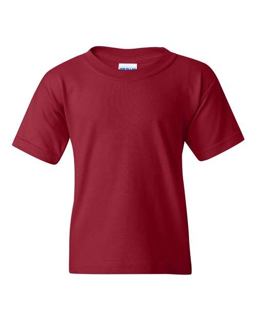 Gildan Heavy Cotton™ Youth T-Shirt 5000B Forest Green Custom Embroidered Business Logo