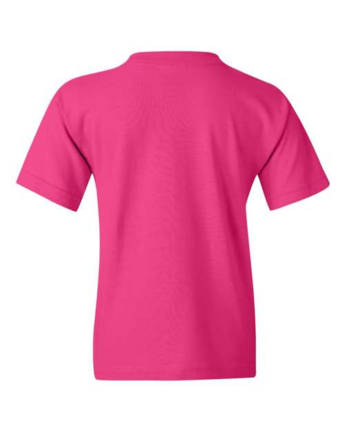Gildan Heavy Cotton™ Youth T-Shirt 5000B Heather Sapphire Custom Embroidered Business Logo