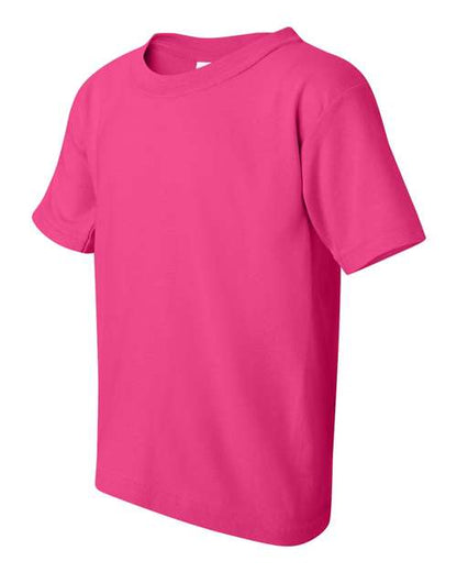 Gildan Heavy Cotton™ Youth T-Shirt 5000B Heliconia Custom Embroidered Business Logo