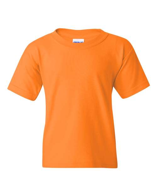 Gildan Heavy Cotton™ Youth T-Shirt 5000B Tennessee Orange Custom Embroidered Business Logo
