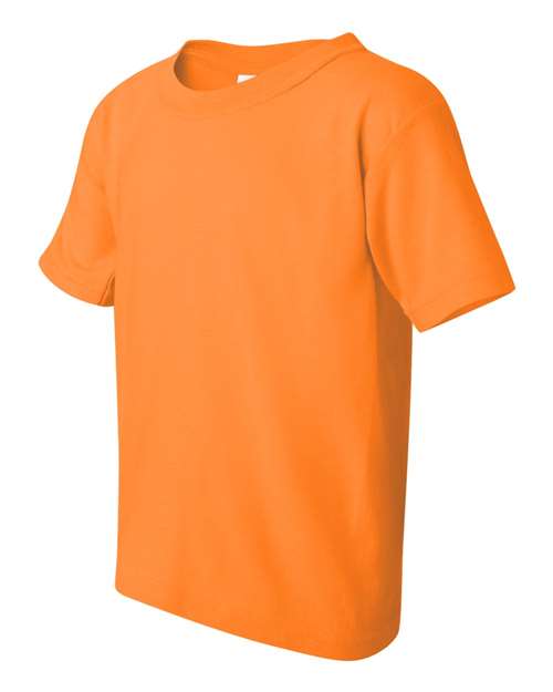 Gildan Heavy Cotton™ Youth T-Shirt 5000B Tennessee Orange Custom Embroidered Business Logo
