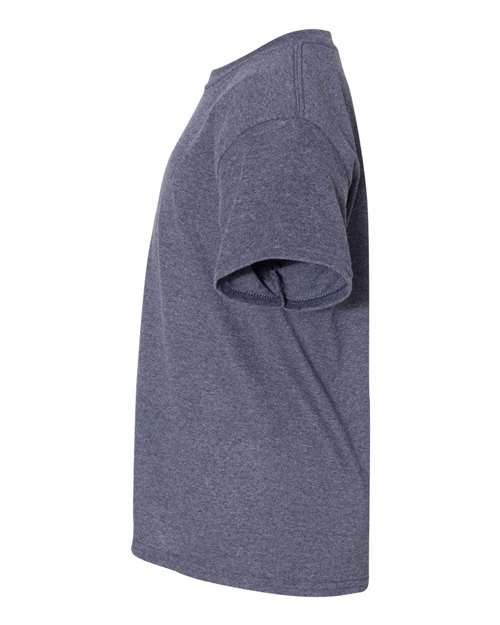 Gildan Heavy Cotton™ Youth T-Shirt 5000B Heather Navy Custom Embroidered Business Logo