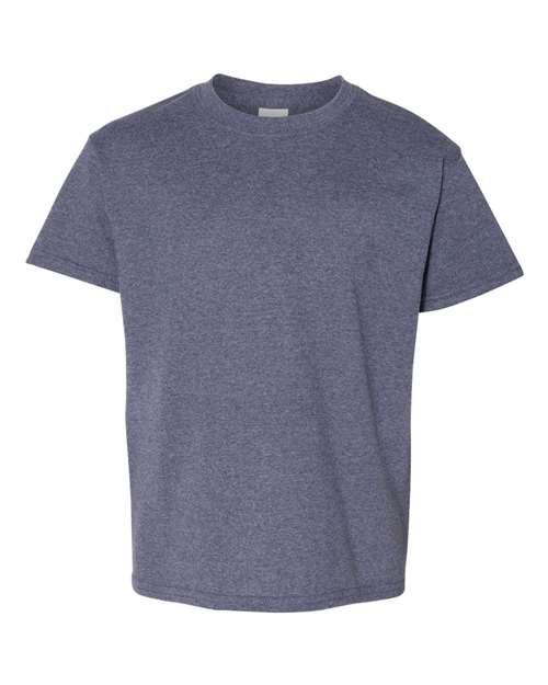 Gildan Heavy Cotton™ Youth T-Shirt 5000B Graphite Heather Custom Embroidered Business Logo