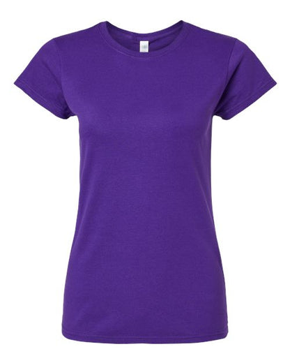 Gildan Softstyle® Women’s T-Shirt 64000L Purple Custom Embroidered Business Logo