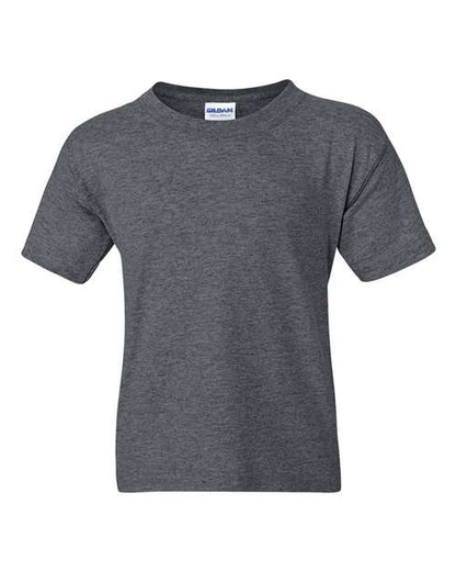 Gildan DryBlend® Youth T-Shirt 8000B Dark Heather Custom Embroidered Business Logo