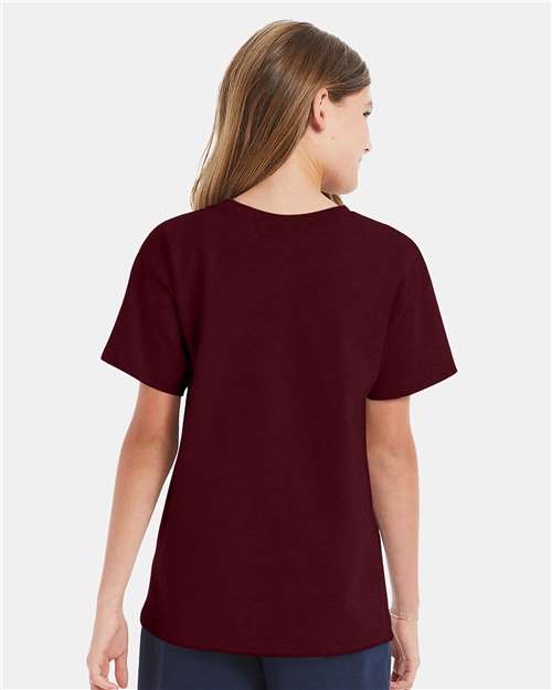 Hanes Essential-T Youth T-Shirt 5480 Maroon