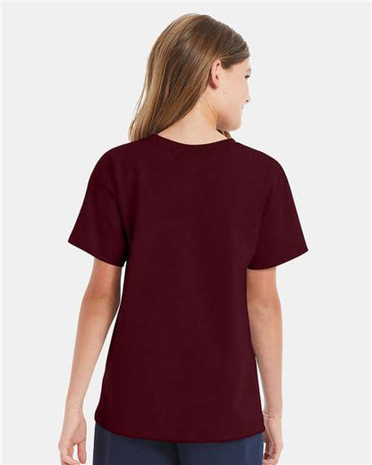 Hanes Essential-T Youth T-Shirt 5480 Maroon