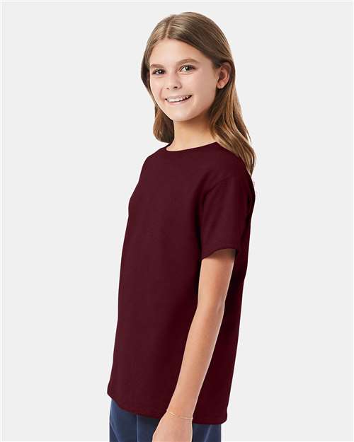 Hanes Essential-T Youth T-Shirt 5480 Maroon