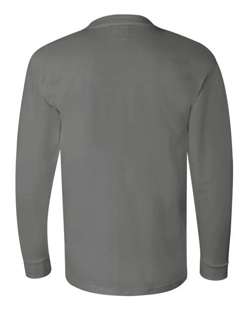 Bayside USA-Made Long Sleeve T-Shirt 6100 Charcoal