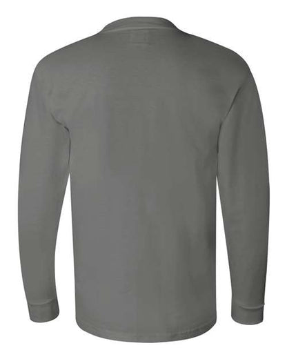 Bayside USA-Made Long Sleeve T-Shirt 6100 Charcoal