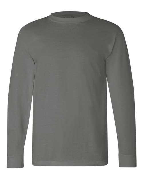 Bayside USA-Made Long Sleeve T-Shirt 6100 Charcoal