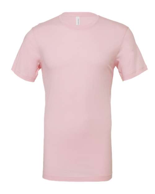 BELLA + CANVAS Jersey Tee 3001 Soft Pink Custom Embroidered Business Logo