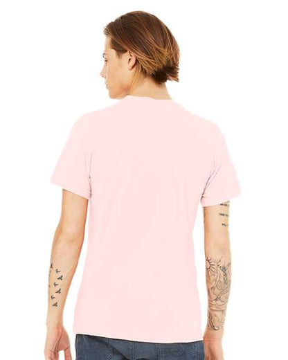 BELLA + CANVAS Jersey Tee 3001 Soft Pink Custom Embroidered Business Logo