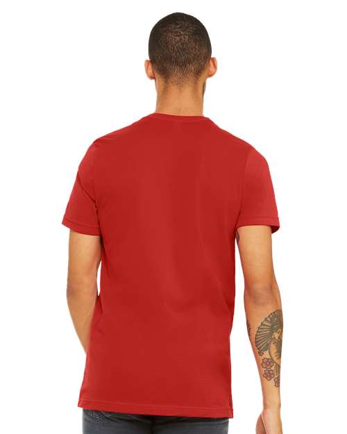 BELLA + CANVAS Jersey Tee 3001 Red Custom Embroidered Business Logo