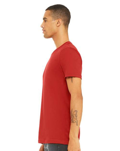 BELLA + CANVAS Jersey Tee 3001 Red Custom Embroidered Business Logo