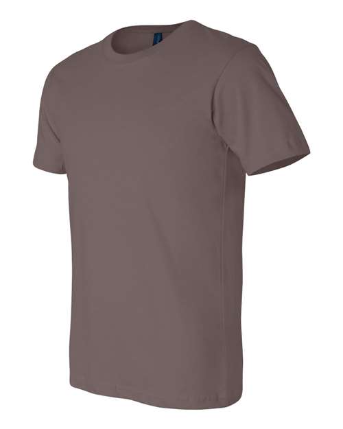 BELLA + CANVAS Jersey Tee 3001 Pebble Brown Custom Embroidered Business Logo