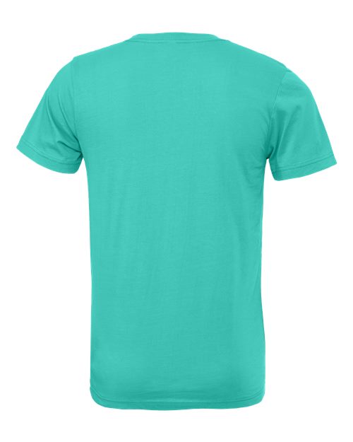 BELLA + CANVAS Jersey Tee 3001 Teal Custom Embroidered Business Logo