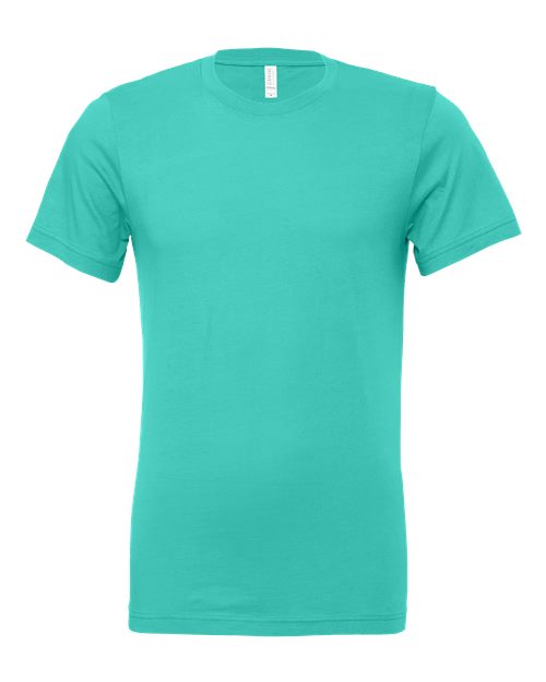 BELLA + CANVAS Jersey Tee 3001 Teal Custom Embroidered Business Logo