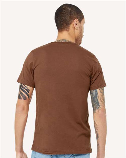 BELLA + CANVAS Jersey Tee 3001 Chestnut Custom Embroidered Business Logo