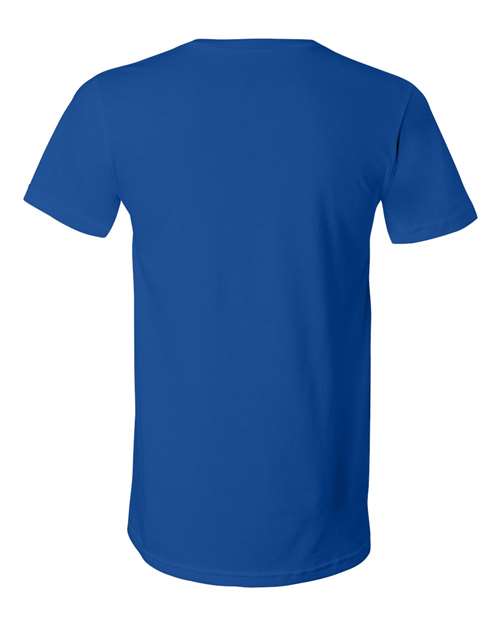 BELLA + CANVAS Jersey V-Neck Tee 3005 True Royal Custom Embroidered Business Logo