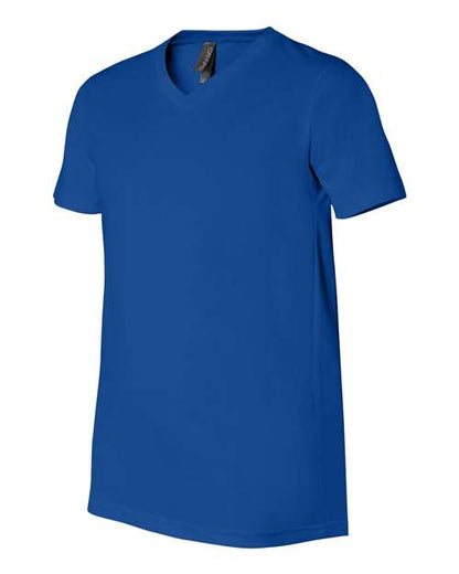 BELLA + CANVAS Jersey V-Neck Tee 3005 True Royal Custom Embroidered Business Logo