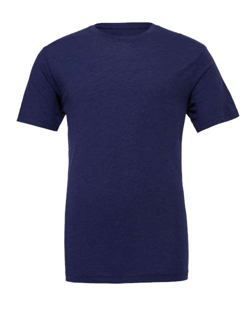 BELLA + CANVAS Triblend Tee 3413 Navy Triblend Custom Embroidered Business Logo