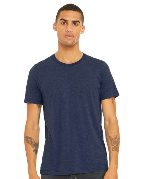 BELLA + CANVAS Triblend Tee 3413 Mustard Triblend Custom Embroidered Business Logo
