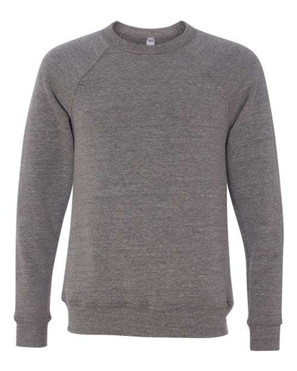 BELLA + CANVAS Sponge Fleece Raglan Crewneck Sweatshirt 3901 Custom Embroidered Business Logo