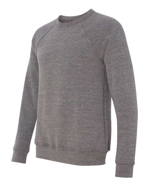 BELLA + CANVAS Sponge Fleece Raglan Crewneck Sweatshirt 3901 Custom Embroidered Business Logo