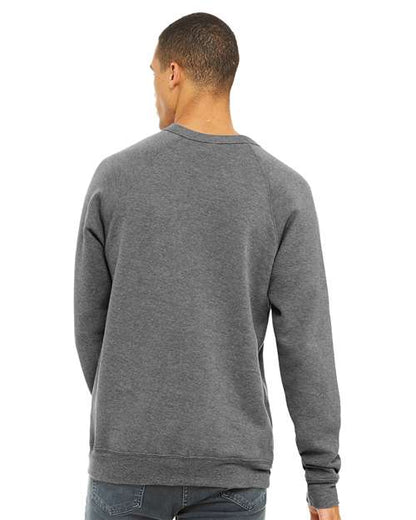 BELLA + CANVAS Sponge Fleece Raglan Crewneck Sweatshirt 3901 Grey Triblend