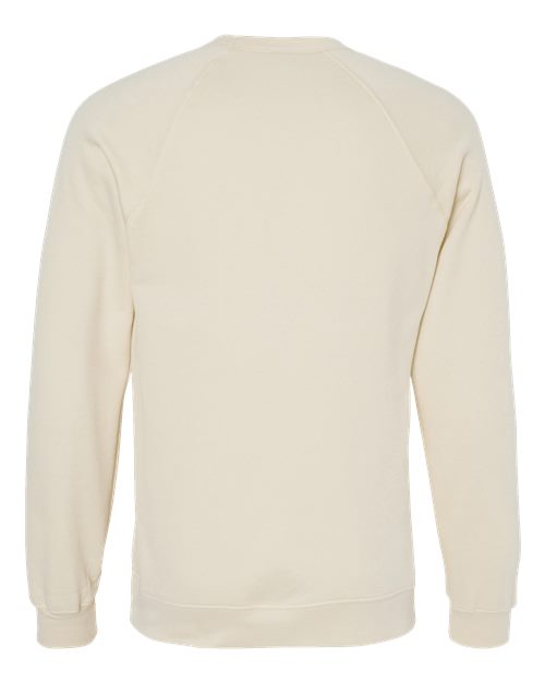 BELLA + CANVAS Sponge Fleece Raglan Crewneck Sweatshirt 3901 Custom Embroidered Business Logo