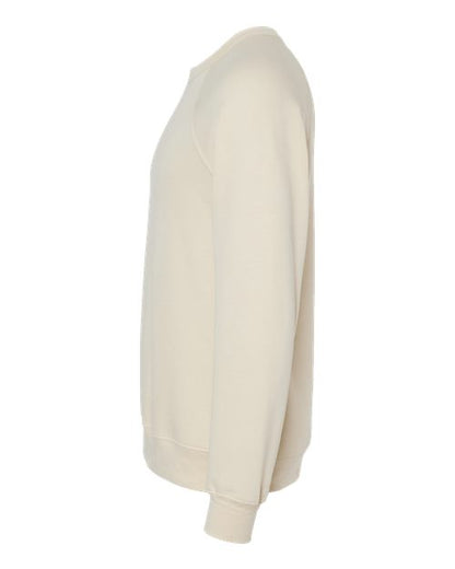 BELLA + CANVAS Sponge Fleece Raglan Crewneck Sweatshirt 3901 Natural