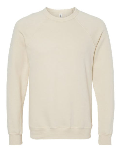 BELLA + CANVAS Sponge Fleece Raglan Crewneck Sweatshirt 3901 Custom Embroidered Business Logo