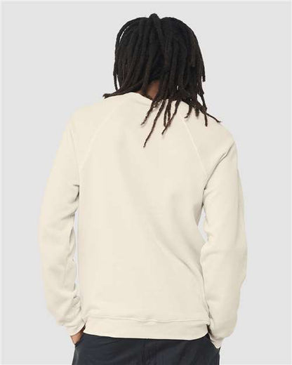 BELLA + CANVAS Sponge Fleece Raglan Crewneck Sweatshirt 3901 Custom Embroidered Business Logo