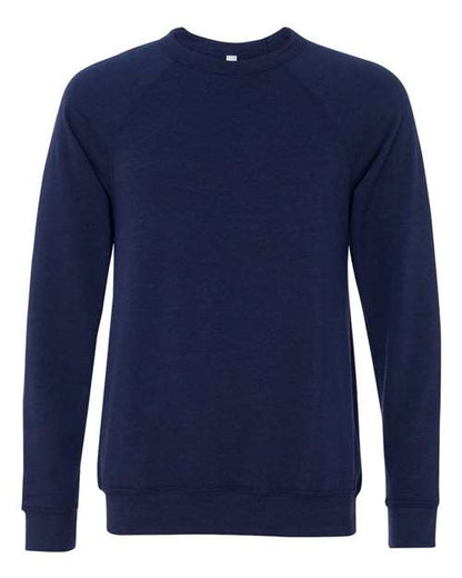 BELLA + CANVAS Sponge Fleece Raglan Crewneck Sweatshirt 3901 Custom Embroidered Business Logo