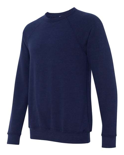 BELLA + CANVAS Sponge Fleece Raglan Crewneck Sweatshirt 3901 Custom Embroidered Business Logo