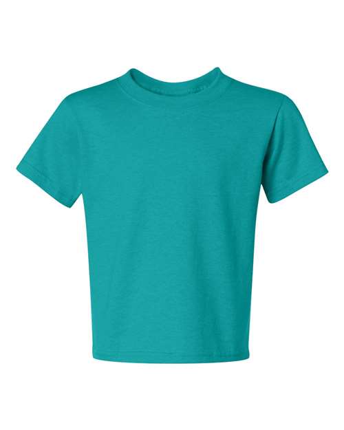 JERZEES Dri-Power® Youth 50/50 T-Shirt 29BR Jade Custom Embroidered Business Logo