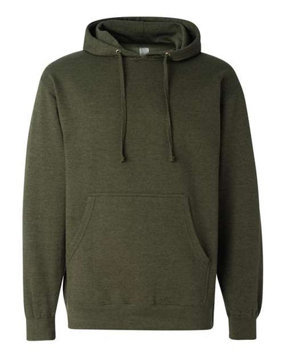 Independent Trading Co. Midweight Hooded Sweatshirt SS4500 Army Custom Embroidered Business Logo