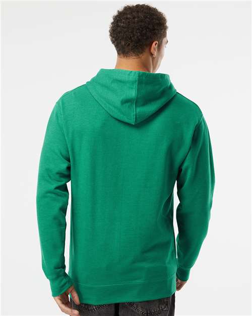 Independent Trading Co. Midweight Hooded Sweatshirt SS4500 Kelly Green Heather Custom Embroidered Business Logo