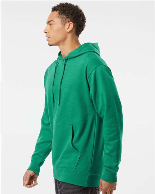 Independent Trading Co. Midweight Hooded Sweatshirt SS4500 Kelly Green Heather Custom Embroidered Business Logo