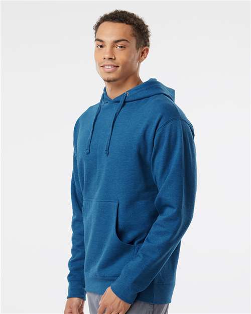 Independent Trading Co. Midweight Hooded Sweatshirt SS4500 Royal Heather Custom Embroidered Business Logo
